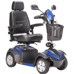 Drive medical ventura 4 Dlx powered 4 wheel scooter - color BLUE and black - fully assembled - front image - PUREUPS 