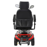 BACK image of the drive medical ventura DLX 3wheel mobility scooter-color red and black - captain seat - PUREUPS