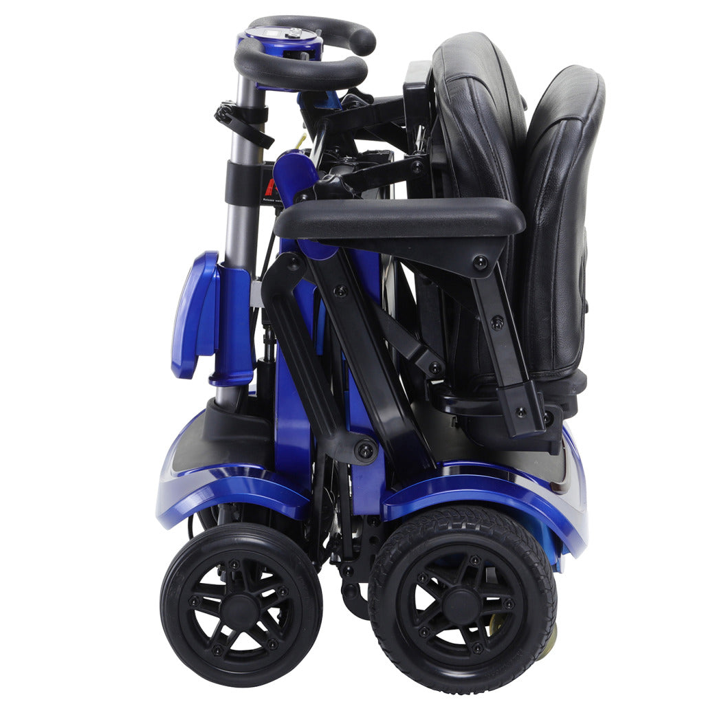 Fully folded drive medcal zoome flex mobility travel scooter- blue- PUREUPS 