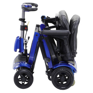 Drive medical zoome flex mobility travel scooter- fully folded - color blue and black - PUREUPS 