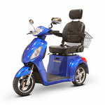 BLUE 3WHEEL SCOOTER EW-36 Senior 3 Wheel Electric Mobility Scooter With Digital Anti-Theft Alarm-FULLY ASSEMBLED - PureUps