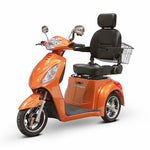 ORANGE 3WHEEL SCOOTER EW-36 Senior 3 Wheel Electric Mobility Scooter With Digital Anti-Theft Alarm-FULLY ASSEMBLED - PureUps