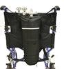 ewheels oxygen tank holder attached to the back of a wheelchair - color black - PUREUPS 