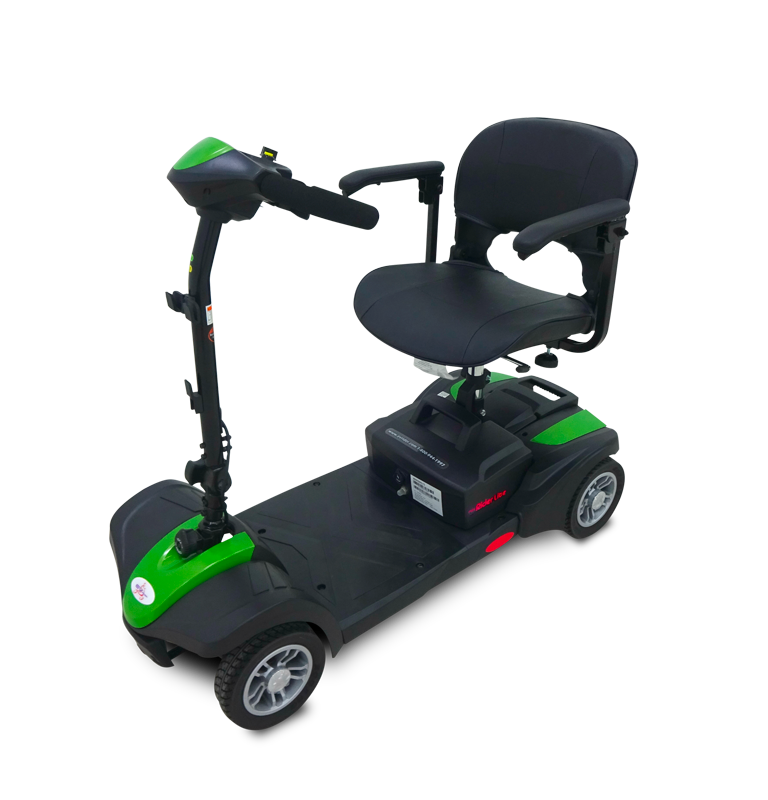 Green / 12V 18AH ( Up to 18 miles 50+) 4 WHEEL SCOOTER EvRider MiniRider Lite Transportable Mobility Scooter - PureUps