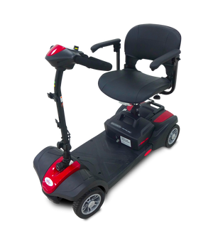 Red / 12V 18AH ( Up to 18 miles 50+) 4 WHEEL SCOOTER EvRider MiniRider Lite Transportable Mobility Scooter - PureUps