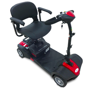 Red / 12V 12AH ( Up to10 miles included ) 4 WHEEL SCOOTER EvRider MiniRider Lite Transportable Mobility Scooter - PureUps