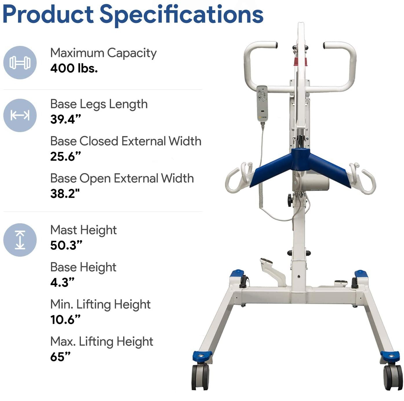 Protekt® Take-A-Long Folding Electric Patient Lift products specifications 