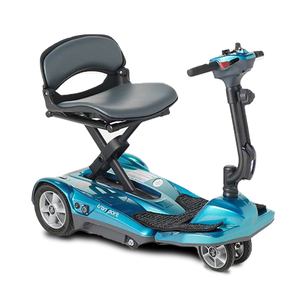 Blue / 25.2V 11.5Ah Lithium-Ion x1 (included) 4 WHEEL SCOOTER EV Rider Transport AF+ Foldable, Travel Friendly 4 Wheel Mobility Scooter - PureUps