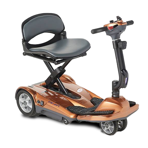 Copper / 25.2V 11.5Ah Lithium-Ion x1 (included) 4 WHEEL SCOOTER EV Rider Transport AF+ Foldable, Travel Friendly 4 Wheel Mobility Scooter - PureUps