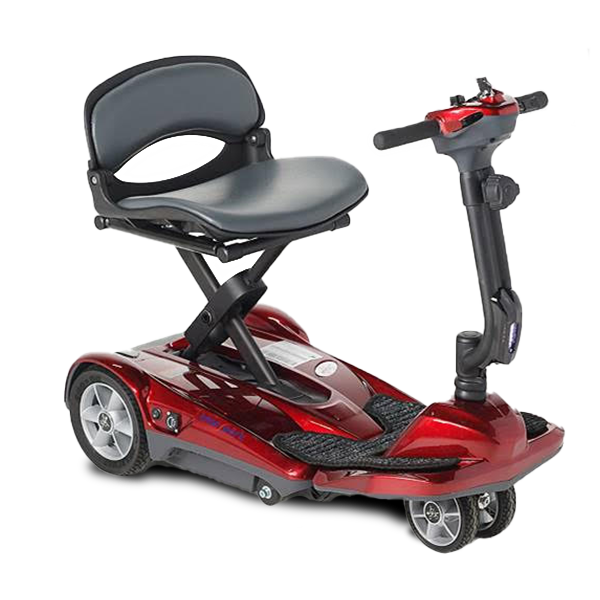 Burgundy / 25.2V 11.5Ah Lithium-Ion x1 (included) 4 WHEEL SCOOTER EV Rider Transport AF+ Foldable, Travel Friendly 4 Wheel Mobility Scooter - PureUps