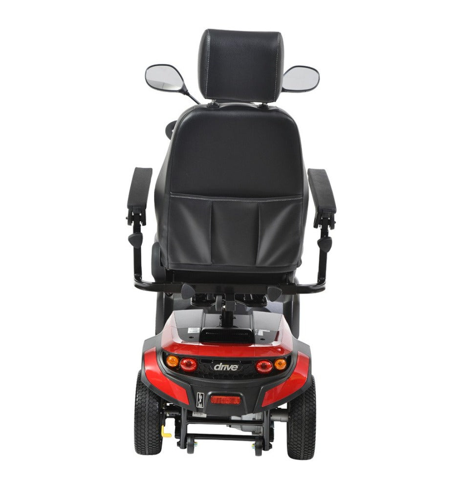 Back image of the drive medical ventura 4dlx heavy duty scooter - black - red- PUREUPS 