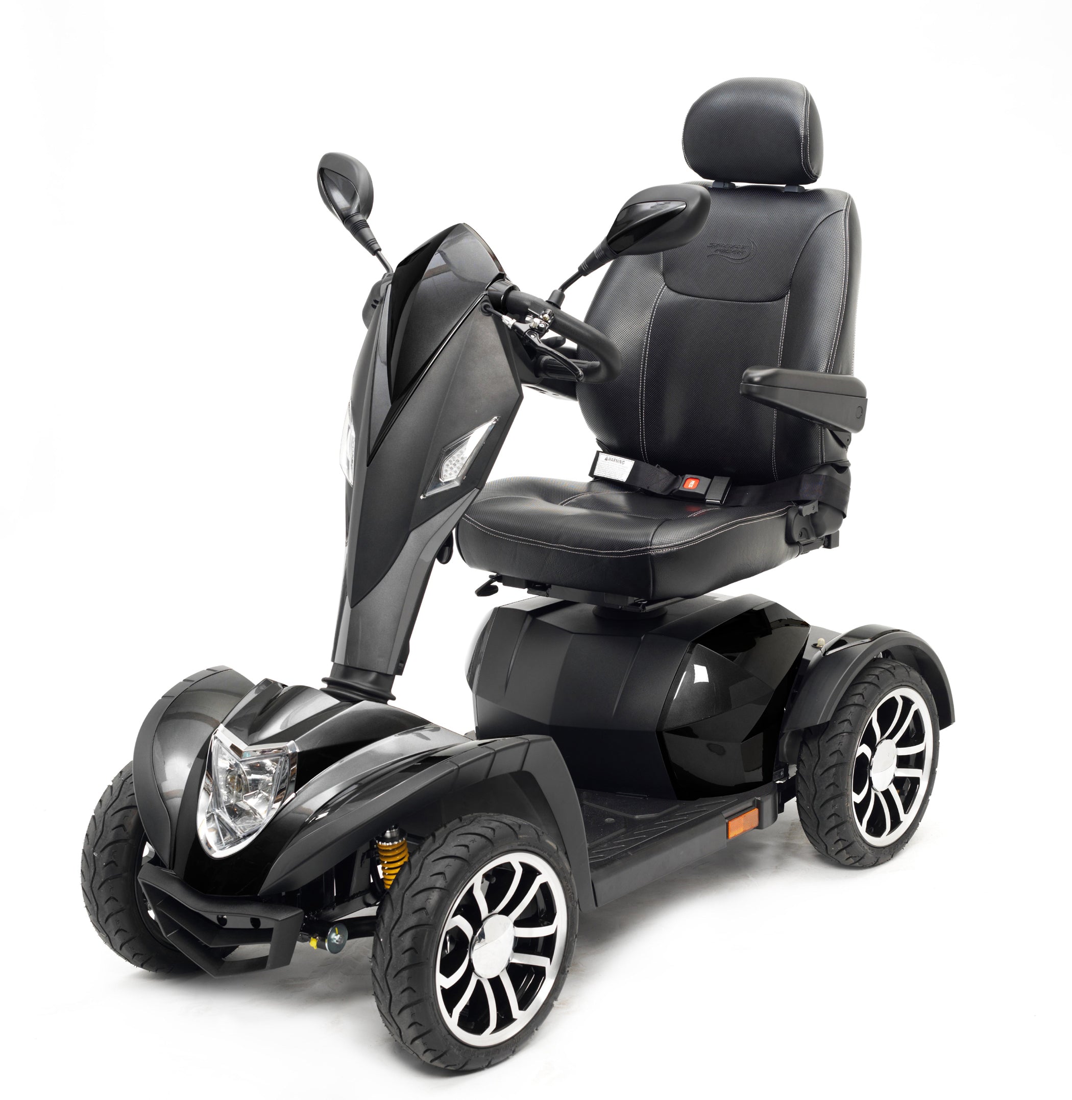 SIDE image of the cobra GT4 recreational scooter - color black - by drive medical - Fully assembled- PUREUPS 