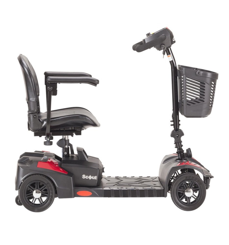 side image od the drive medical scout four wheel scooter - PUREUPS 