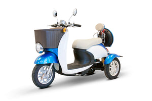 BLUE 3WHEEL SCOOTER EW 11 / EURO Style 3-Wheels Mobility Electric Sport - 2 Passenger Scooter - FULLY ASSEMBLED - PureUps