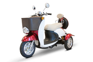 RED 3WHEEL SCOOTER EW 11 / EURO Style 3-Wheels Mobility Electric Sport - 2 Passenger Scooter - FULLY ASSEMBLED - PureUps