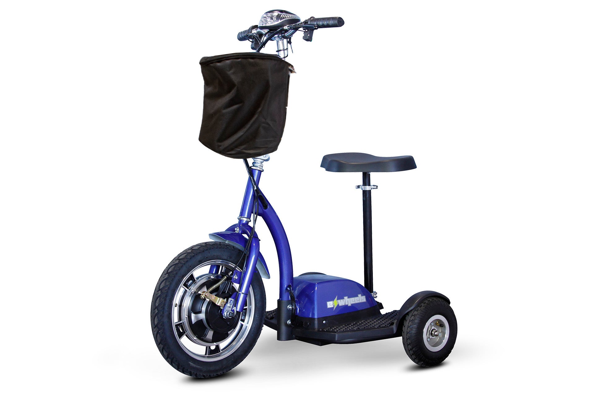BLUE 3WHEEL SCOOTER EWheels EW-18 Stand-N-Ride 3 Wheel Mobility Recreational Scooter - PureUps