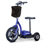 BLUE 3WHEEL SCOOTER EWheels EW-18 Stand-N-Ride 3 Wheel Mobility Recreational Scooter - PureUps