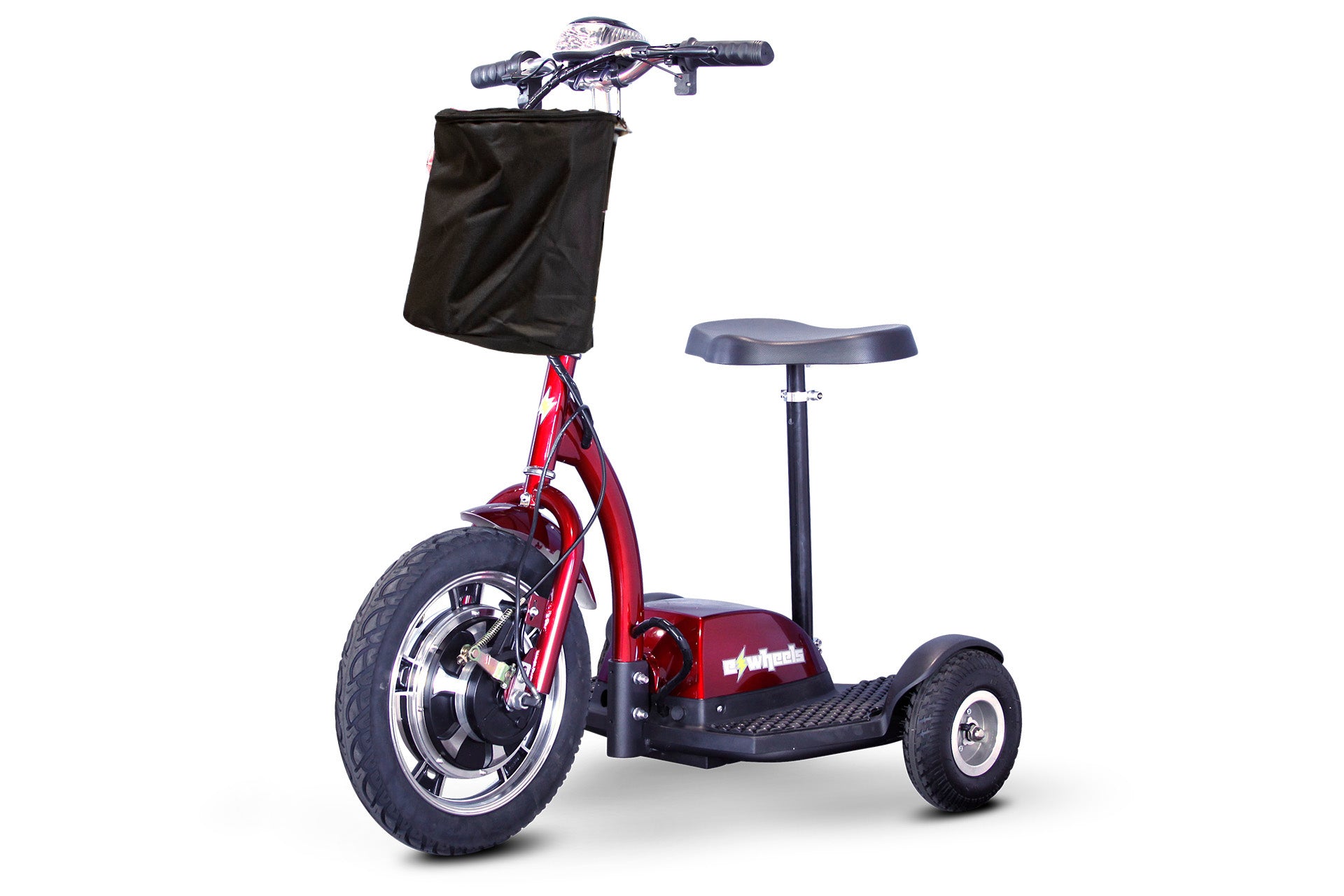RED 3WHEEL SCOOTER EWheels EW-18 Stand-N-Ride 3 Wheel Mobility Recreational Scooter - PureUps