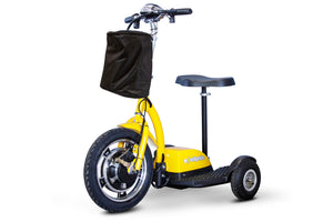 YELLOW 3WHEEL SCOOTER EWheels EW-18 Stand-N-Ride 3 Wheel Mobility Recreational Scooter - PureUps