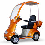 ORANGE 4 WHEEL SCOOTER EW-54 Recreational Buggie 4 Wheel Mobility Scooter With Cover & windshield By EWheels - PureUps
