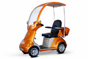 ORANGE 4 WHEEL SCOOTER EW-54 Recreational Buggie 4 Wheel Mobility Scooter With Cover & windshield By EWheels - PureUps