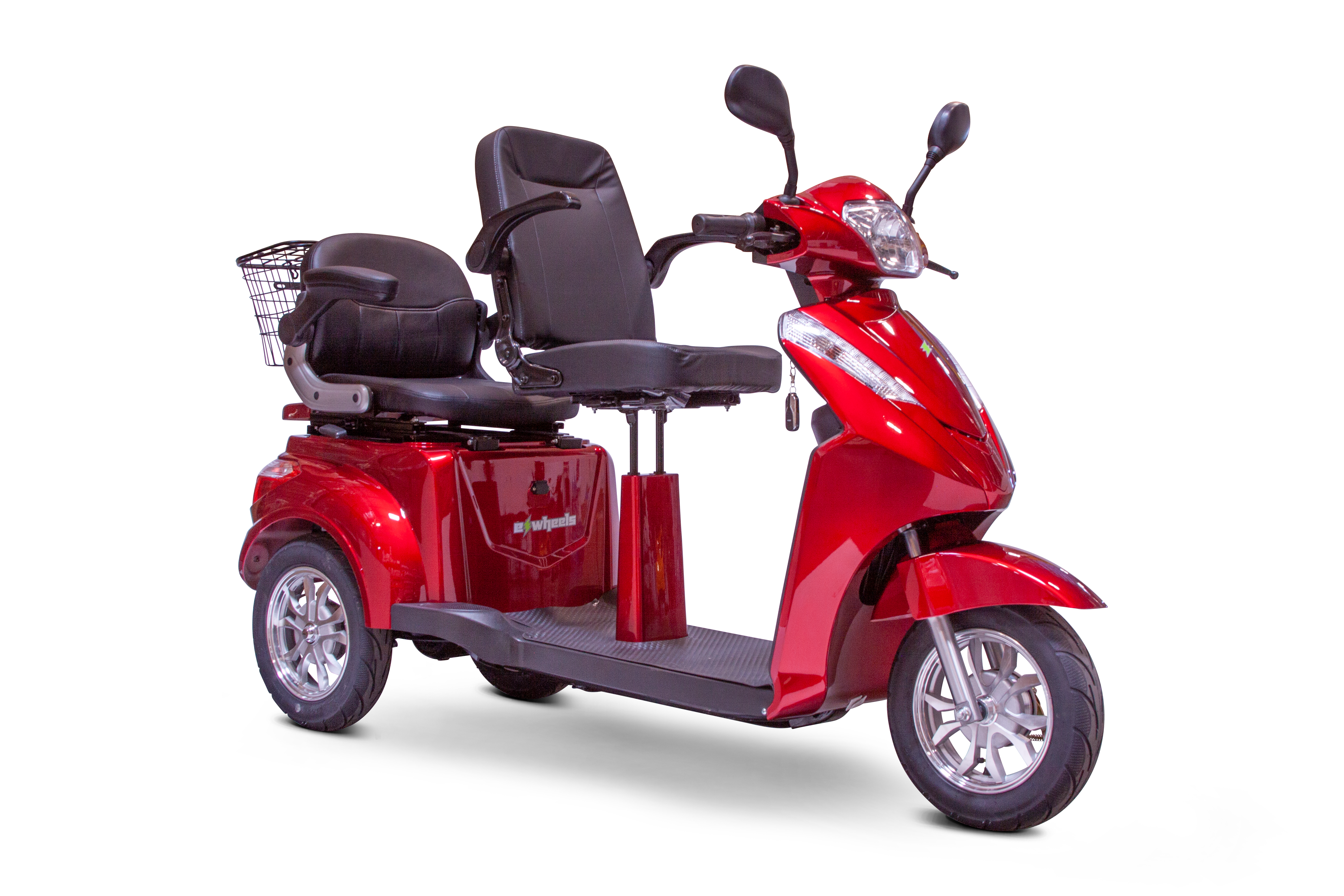 3WHEEL SCOOTER EW-66 Electric 3 Wheel Heavy-Duty Two Passenger Mobility Scooter- Fully Assembled - PureUps