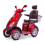 RED 4 WHEEL SCOOTER EW-72 Electric 4 Wheel Mobility Scooter for Adults- Fully Assembled & Ready To Go - PureUps