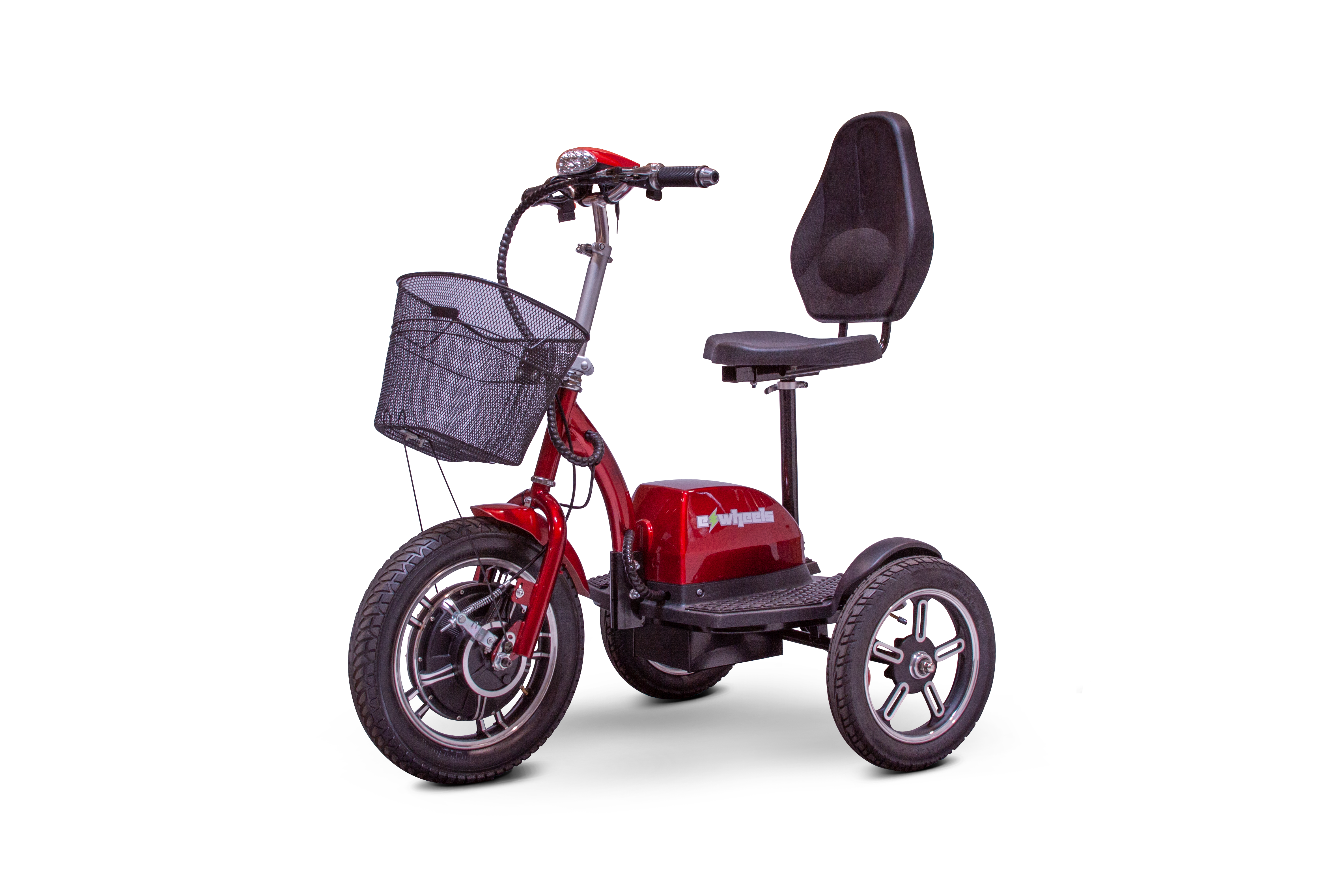 RED 3WHEEL SCOOTER EW- Big Wheels 3 Wheel Electric Mobility Scooter By EWheels - PureUps