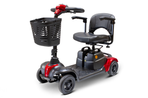 RED 4 WHEEL SCOOTER EW-M39 Electric 4 Wheel Portable Travel Mobility Scooter by E-wheels Medical - PureUps