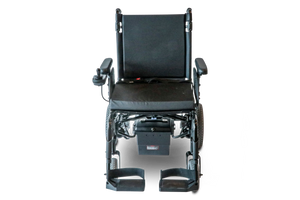 BLACK power wheelchair EW-M47 Heavy-Duty Folding Lightweight Travel Power Wheelchair By E-Wheel Medical - PureUps