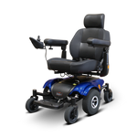 BLUE power wheelchair EW-M48 Heavy Duty Power Wheelchair with Deluxe Captain Seat By E-Wheel Medical - PureUps