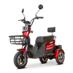 Red 3WHEEL SCOOTER EW-12 Three wheel mobility scooter- Anti Theft System - PureUps