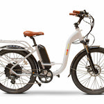 Electric Bike EW BAM-Step Thru Electric Bike By E-wheels-White - PureUps