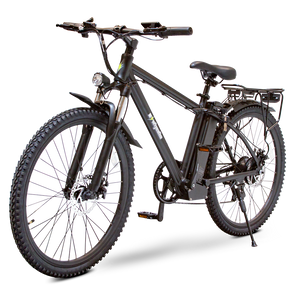 Electric Bike EW Rugged Electric Mountain Bike By E-Wheels-Black - PureUps