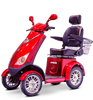 EWHEELS EW-72 RECREATIONAL 4 WHEEL MOBILITY SCOOTER- FULL SIZE- COLOR RED - PUREUPS 