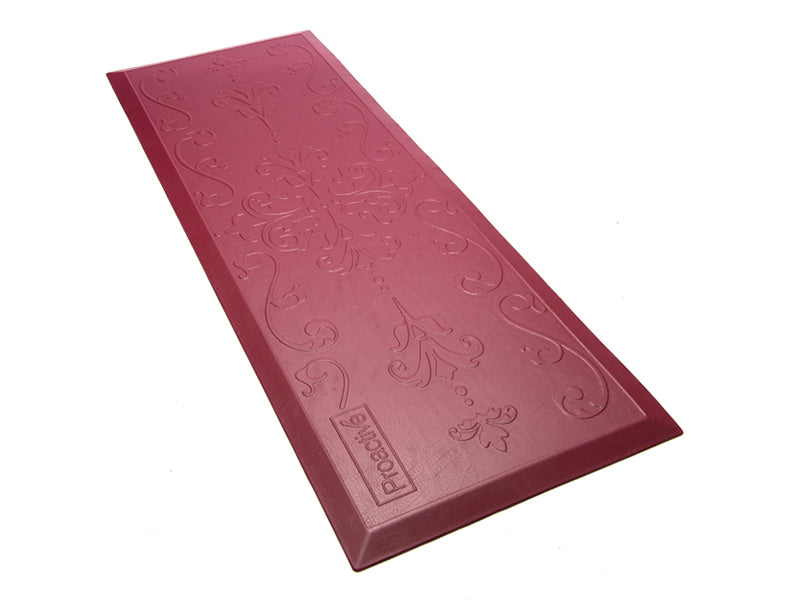Proactive medical products fall mats for seniors, color maroon, beveled edges foe wheelchair users- with attractive design on the top to match your home style - made out of anti slip material - PUREUPS 