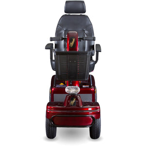 Front view of the sprinter xl 4 wheel mobility scooter, color red - by shoprider - pureups 