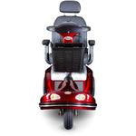 Front view of the of the enduro shoprider heavy duty 3 wheel mobility scooter -color red - PUREUPS 