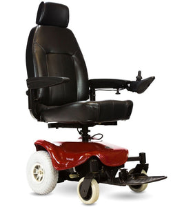 side iamge o fthe shoprider streamer sport electric wheelchair - color red - captain seat - joystick - PUREUPS 