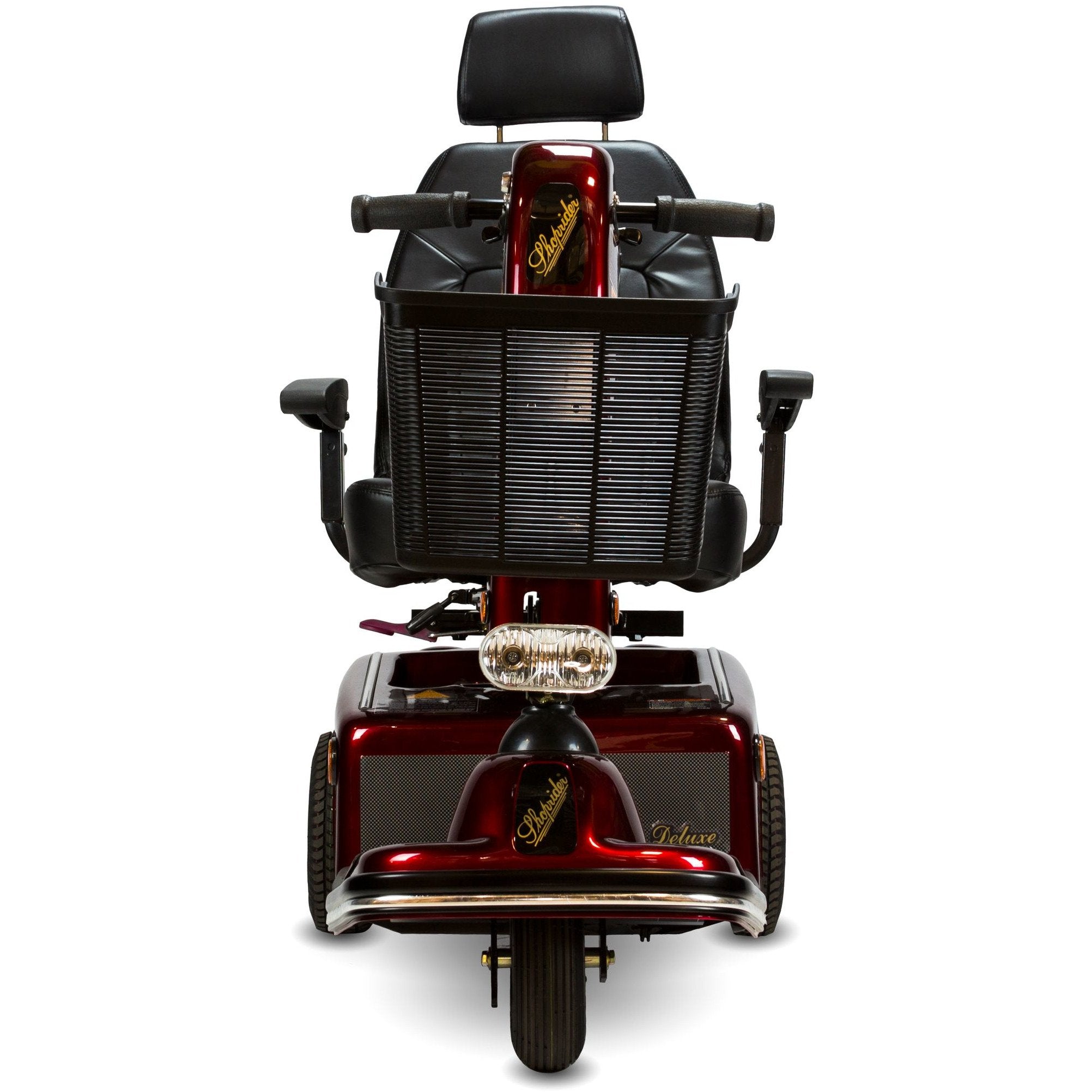 Front view of the sunrunner 3 wheel mobility scooter - pureups 